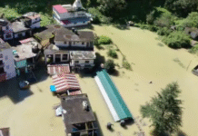 उत्तरकाशी के यमुना नदी में झील बनने से स्यानाचट्टी का कस्बा जलमग्न