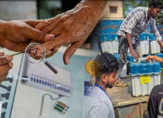 पश्चिम बंगाल वोटिंग के दौरान सिलीगुड़ी में उपद्रवियों को ऐसे खदेड़ा